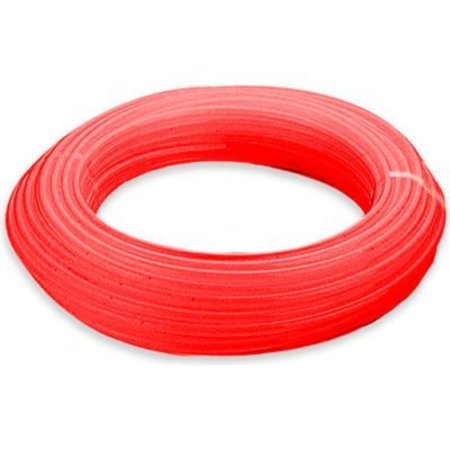 ALPHA TECHNOLOGIES Aignep USA 1/4" OD Polyurethane Tubing, Red Color, 100' Roll, 125 - 200 psi PU445-1-100